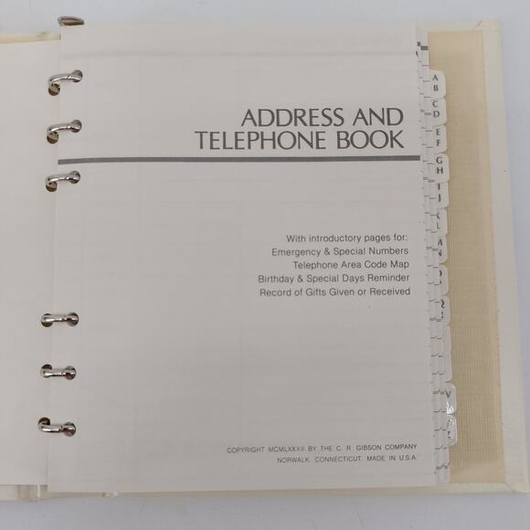 Vintage C.R. Williamsburg Address & Phone Book Floral 6 Ring - Picture 12 of 16